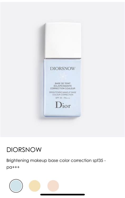 diorsnow brightening makeup base.